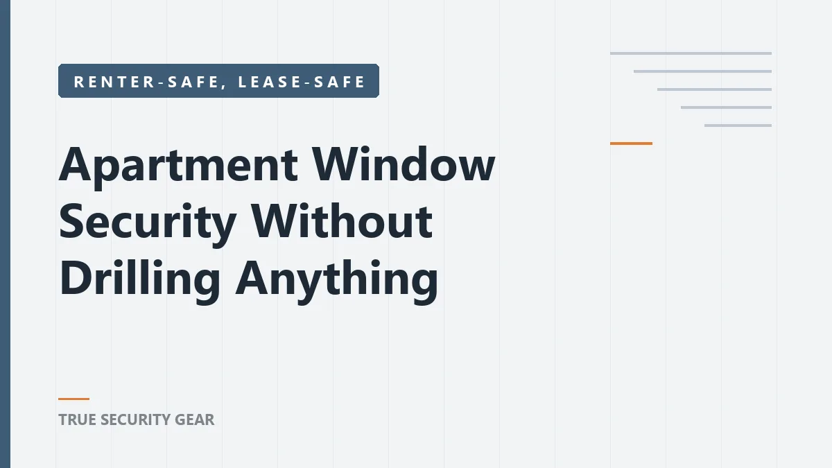Apartment Window Security Without Drilling Anything
