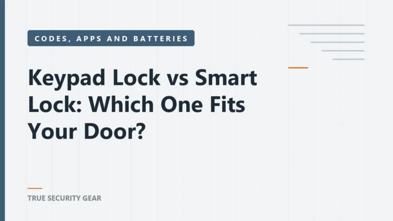 Title card: Keypad Lock vs Smart Lock: Which One Fits Your Door? True Security Gear