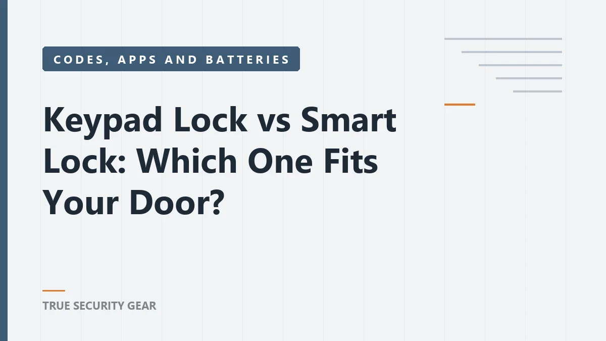 Keypad Lock vs Smart Lock: Which One Fits Your Door?