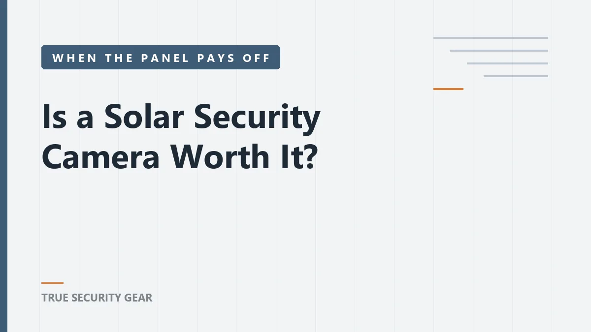Is a Solar Security Camera Worth It?
